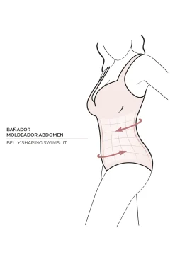 Bañador volantes estampado de rayas micropiqué<Ysabel Mora Discount