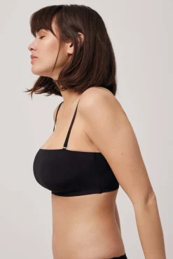 Bandeau con relleno y tirantes removibles negro<Ysabel Mora Sale