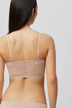 Bandeau sin tirantes-multiposición con encaje nude<Ysabel Mora Outlet