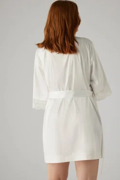 Bata de satén con detalles lenceros<Ysabel Mora Clearance