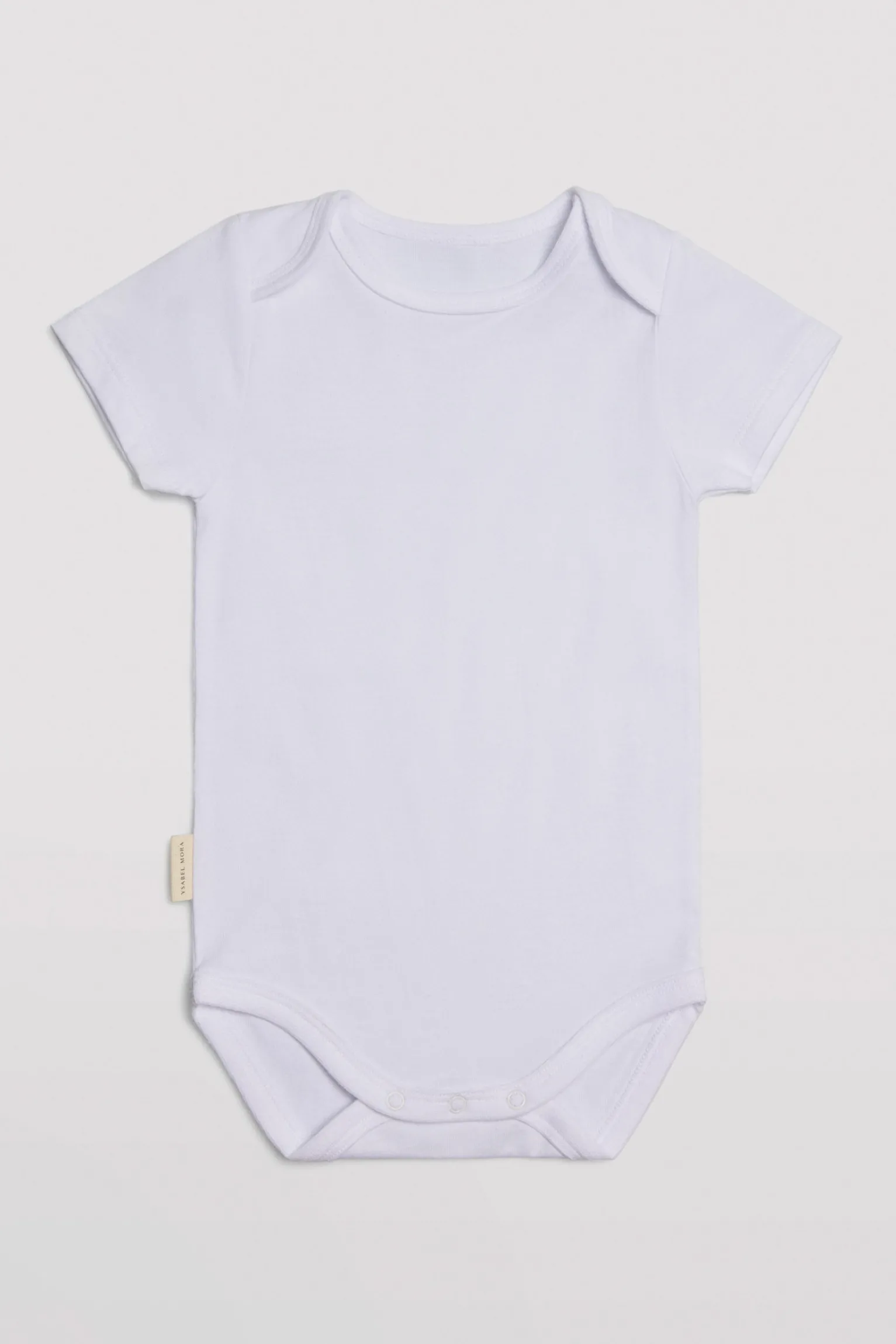 Body bebé básico manga corta solapas blanco<Ysabel Mora Sale