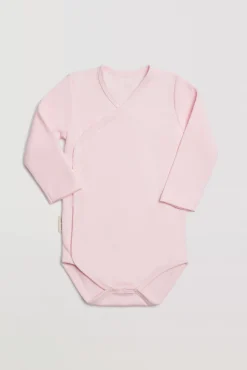 Body bebé básico manga larga cruzado rosa<Ysabel Mora Best