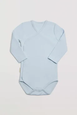 Body bebé básico manga larga cruzado celeste<Ysabel Mora New