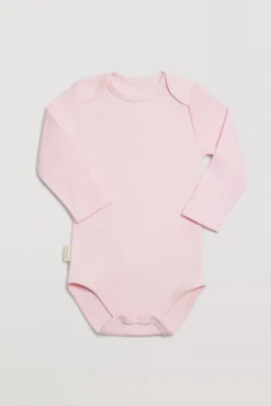 Body bebé básico manga larga solapas rosa<Ysabel Mora Hot
