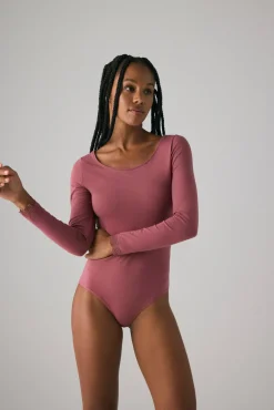 Body manga larga puño con encaje<Ysabel Mora