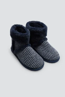 Botas de casa con comnbinación tejido de punto y pelo<Ysabel Mora Hot