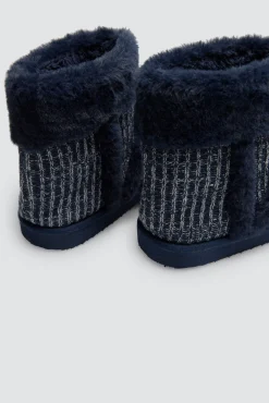 Botas de casa con comnbinación tejido de punto y pelo<Ysabel Mora Hot