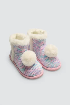 Botas de casa infantil detalles pelo y pompón<Ysabel Mora