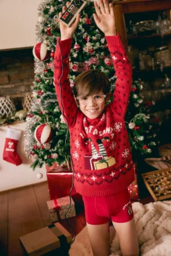 Boxer infantil estampado navideño<Ysabel Mora Hot