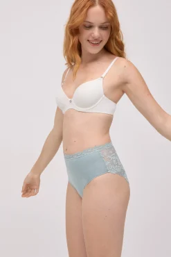 Braga alta algodón con encaje<Ysabel Mora Online