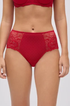 Braga alta encaje rojo<Ysabel Mora New