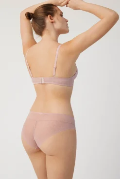 Braga midi invisible con encaje rosa<Ysabel Mora Online