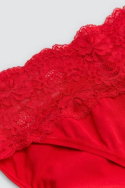 Braga midi mujer encaje rojo<Ysabel Mora Hot