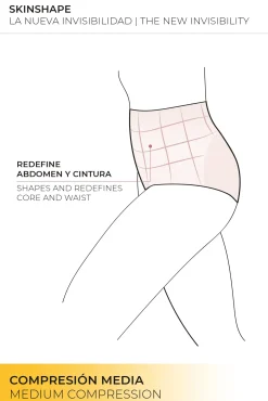 Braga reductora alta láser compresión media negra<Ysabel Mora Best