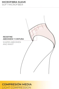 Braguita alta reductora tejido de tul compresión media<Ysabel Mora Hot
