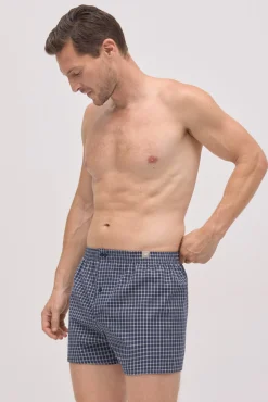 Bóxer de tela abertura algodón estampado cuadros<Ysabel Mora Sale