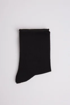 Calcetines básicos sin puño hilo de escocia negro<Ysabel Mora Clearance