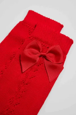 Calcetines calados largos infantiles<Ysabel Mora