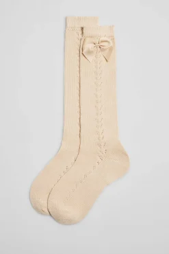 Calcetines calados largos infantiles<Ysabel Mora