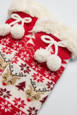 Calcetines infantiles borreguito antideslizantes Navidad<Ysabel Mora Outlet
