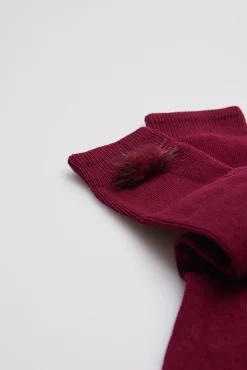 Calcetines largos granate<Ysabel Mora Hot