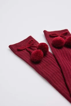 Calcetines largos pompones<Ysabel Mora Sale