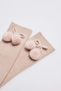 Calcetines largos pompones<Ysabel Mora Discount