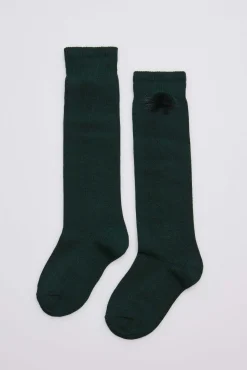 Calcetines largos verde botella<Ysabel Mora Discount