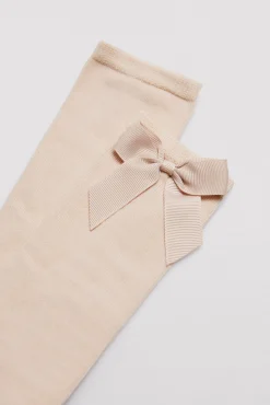 Calcetín infantil largo detalle lazo<Ysabel Mora Clearance