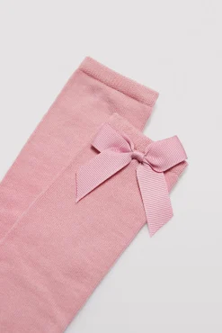 Calcetín infantil largo detalle lazo<Ysabel Mora Clearance