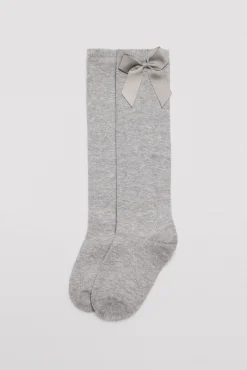 Calcetín infantil largo detalle lazo<Ysabel Mora