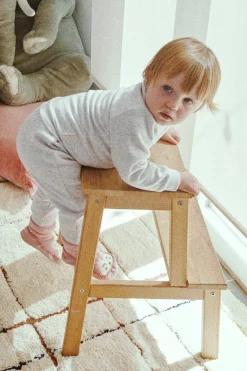 Calcetín zapatilla bebé térmico con suela antideslizante rosa<Ysabel Mora