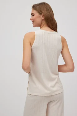 Camisa canalé tirantes anchos<Ysabel Mora Online