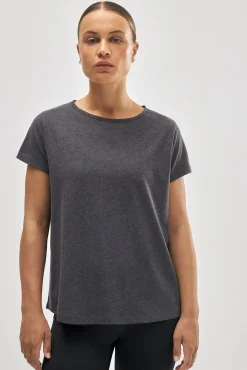 Camiseta algodón básica estilo deportivo marengo<Ysabel Mora Discount