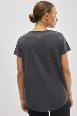 Camiseta algodón básica estilo deportivo marengo<Ysabel Mora Discount