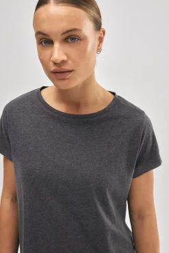 Camiseta algodón básica estilo deportivo marengo<Ysabel Mora Discount