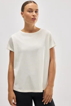 Camiseta algodón básica estilo deportivo marfil<Ysabel Mora New