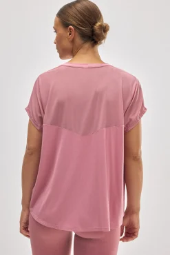 Camiseta deportiva manga corta rosa<Ysabel Mora