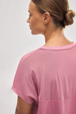Camiseta deportiva manga corta rosa<Ysabel Mora
