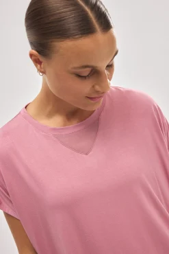 Camiseta deportiva manga corta rosa<Ysabel Mora