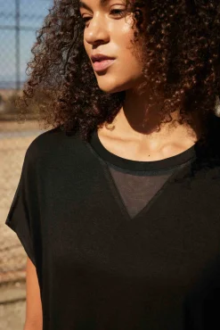 Camiseta deportiva manga corta negra<Ysabel Mora Clearance