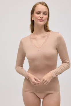 Camiseta interior manga larga bambú<Ysabel Mora Discount