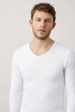 Camiseta interior manga larga cuello pico<Ysabel Mora Discount