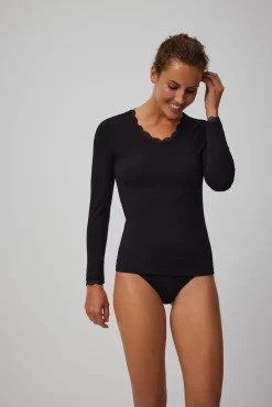 Camiseta lencera manga larga algodón<Ysabel Mora Discount