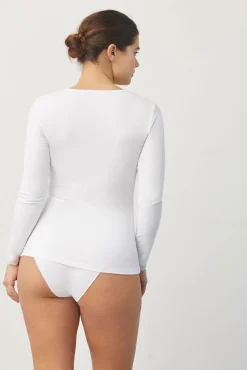 Camiseta lencera manga larga algodón<Ysabel Mora