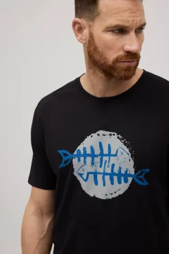 Camiseta manga corta estampada raspas<Ysabel Mora Clearance