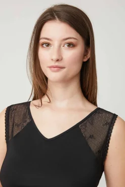 Camiseta sin mangas negro<Ysabel Mora Discount