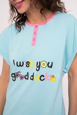 Camisón mujer algodón estampado Good duck | MUYDEMI<Ysabel Mora Outlet