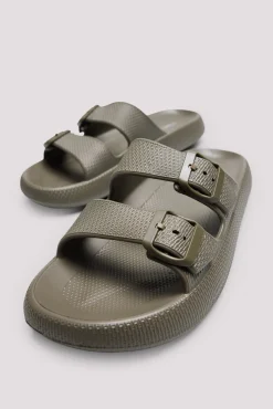 Chanclas hebillas caqui<Ysabel Mora Sale
