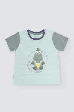 Conjunto bebé camiseta manga corta algodón y culetín con tirantes Crocodino<Ysabel Mora Clearance